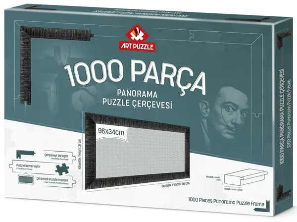 Rama pentru puzzle panoramic Art Puzzle - Neagră, pentru 1000 piese