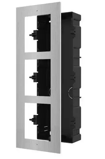 Rama protectie pentru 3 module de videointerfon Hikvision DS-KD-ACF3/S