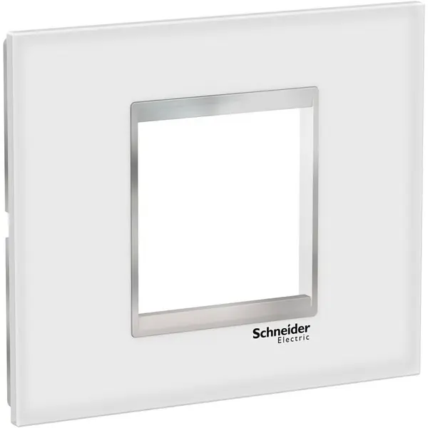 Rama sticla 2M Schneider Easy Styl LMR7962038, alb/crom
