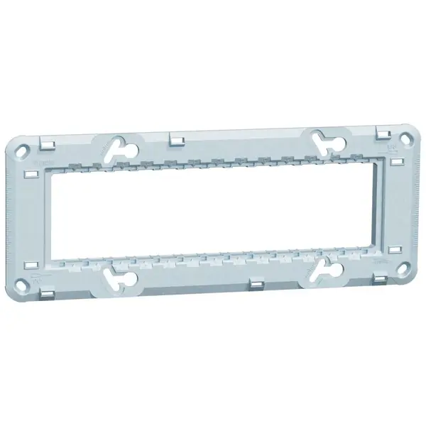 Rama suport 7 module Zamak Schneider Noua Unica NU7107, alb, bej, antracit, aluminiu