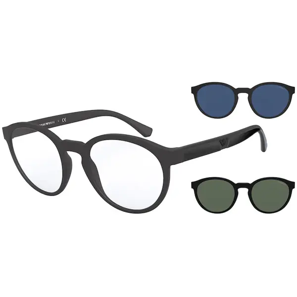 Rame ochelari de vedere barbati Emporio Armani CLIP-ON EA4152 58011W
