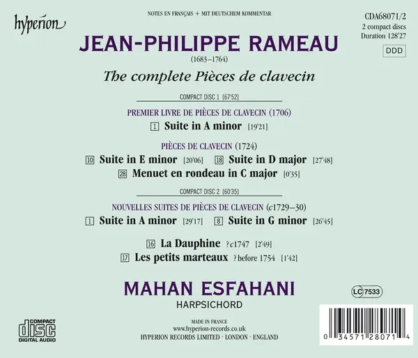 Rameau: Pieces De Clavecin | Mahan Esfahani