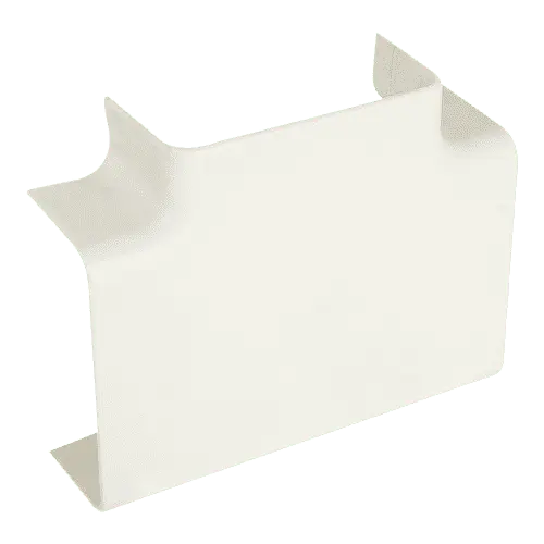 Ramificație T pentru canal cablu 46×18 mm, alb RAL 9010-9016, autostingere UL94 V0, DLX