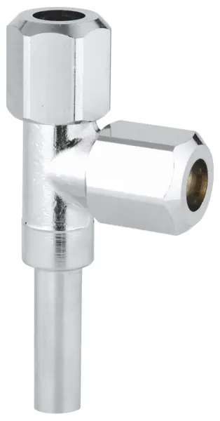 Ramnificatie in T Grohe Eggemann, 3/8'' x 3/8'' x 3/8'', metal, crom, 41007000