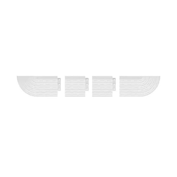 Rampa trecere prag PAA-home® pentru aspiratoarele de tip robot, culoare alb, dimensiuni 59.6x10.0x 2, 5 cm, autoadeziva, material plastic