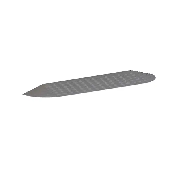 Rampa trecere prag PAA-home® pentru aspiratoarele de tip robot, culoare gri, dimensiuni 62.8x11.6x3.2 cm, autoadeziva, material plastic
