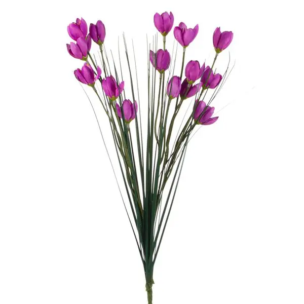Ramura decorativa artificiala cu flori mov,42 cm