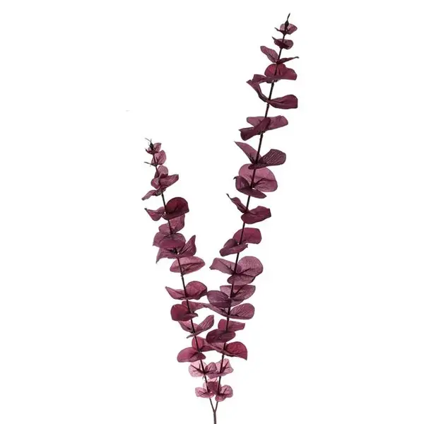 Ramura eucalipt decorativa pentru interior,plastic,mov,83 cm
