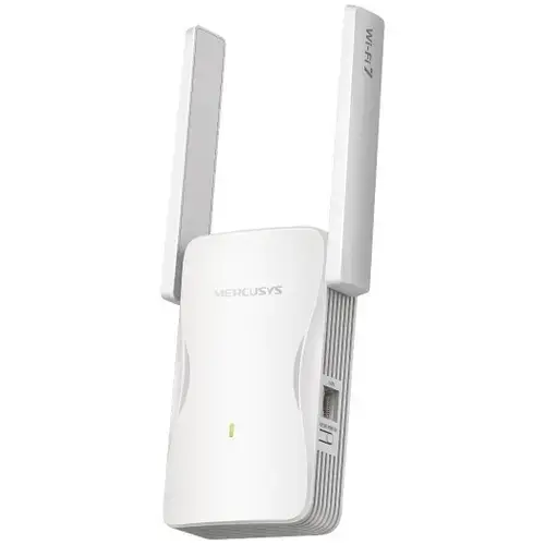 Range Extender Mercusys ME25BE, BE3600, Wi-Fi 7, dual band, port Gigabit, MLO, EasyMesh, setare prin aplicatia Mercusys, control parental