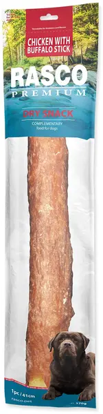 RASCO Premium Recompensă pentru câini, Stick din Piele de Vacă, cu Pui 170g