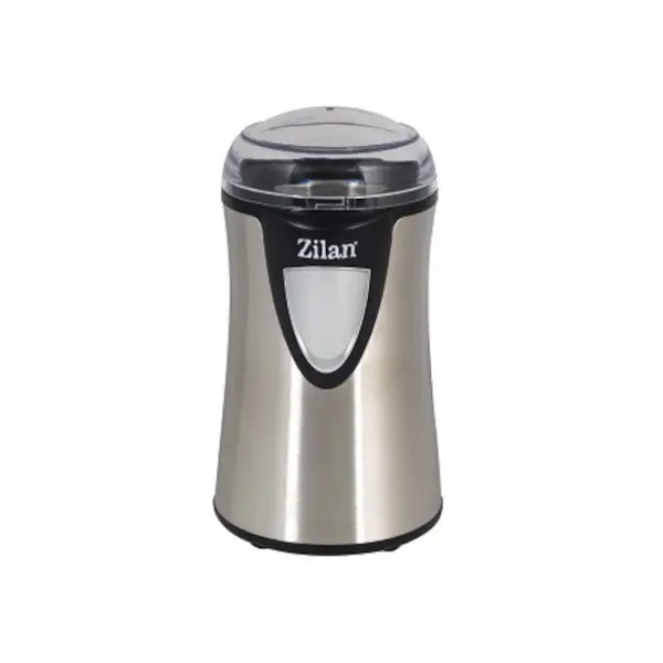 Rasnita cafea electrica, Zilan ZLN-8013,Argintiu /Negru 150 W, inox, cutite macinare otel inoxidabil