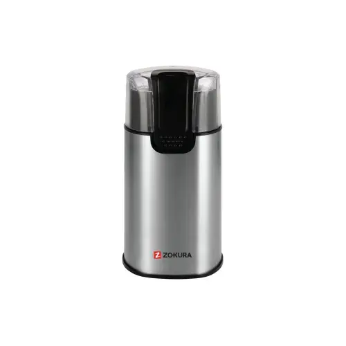 Rasnita electrica de cafea Zokura Z1245, 150 W, 60 g (Negru/Argintiu)