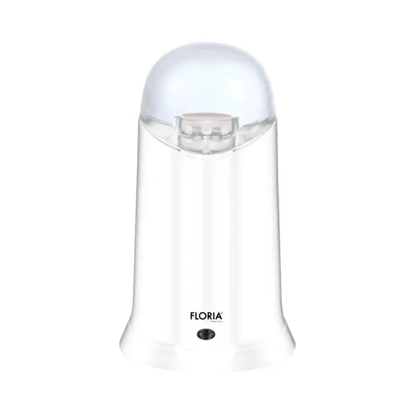 Rasnita Electrica Floria ZLN3086 Alb Putere 200W, Capacitate 60 gr, Cuva otel inoxidabil,