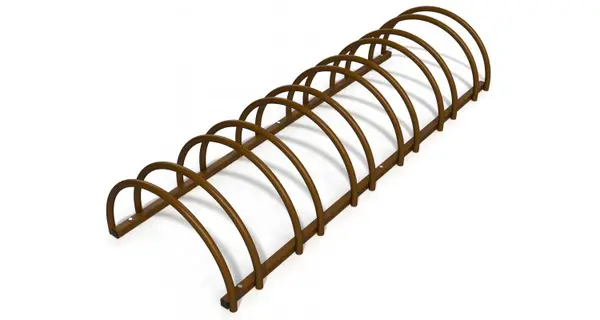 Rastel suport stradal bicicleta cu 6 sloturi -model 0022-6 Maro