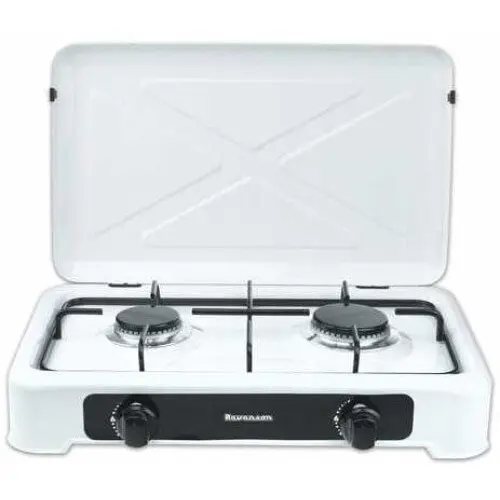 Ravanson Arzator camping cu 2 ochiuri, Ravanson, K-02T, Metal, 3.71kW, Alb