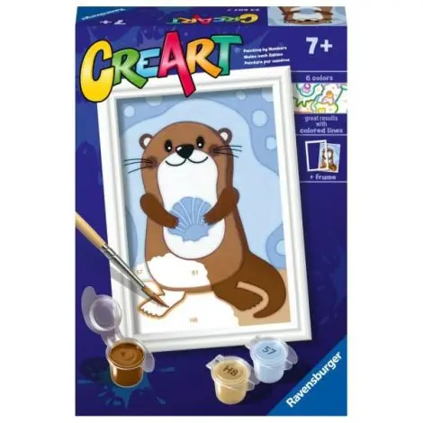 Ravensburger - CreArt pictura pe numere pentru copii vidra dragalasa