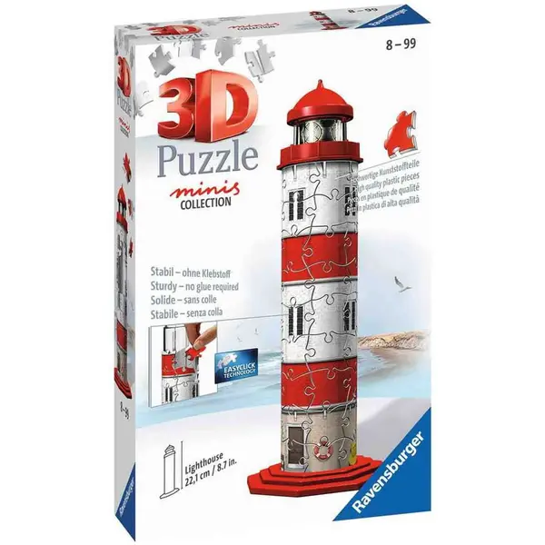 Ravensburger Puzzle 3D Ravensburger Minis - Lighthouse, 54 piese