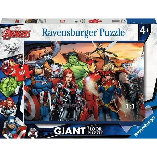 Ravensburger Puzzle Avengers, Ravensburger, 60 piese, Multicolor