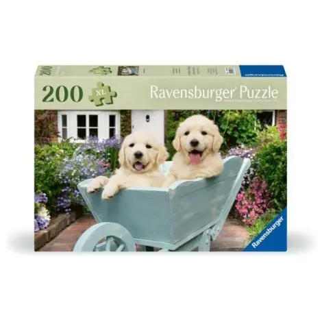 Ravensburger - Puzzle pentru varstnici Golden Retriever cu sablon de imagine si suport din carton 200 piese mari XL