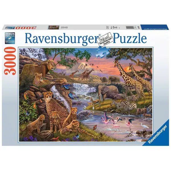 Ravensburger Puzzle Ravensburger - Animale salbatice la rau, 3000 piese