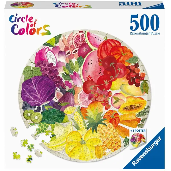 Ravensburger Puzzle Ravensburger - Cerc fructe si legume, 500 piese