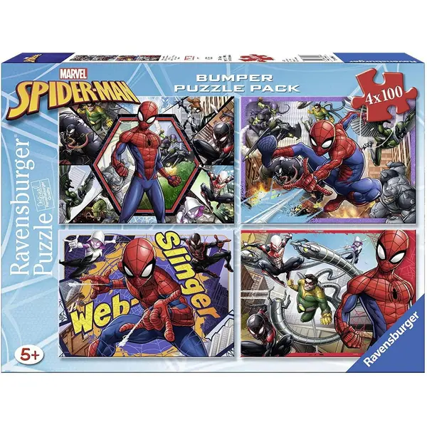 Ravensburger Puzzle Ravensburger - Spider-Man, 4x100 piese