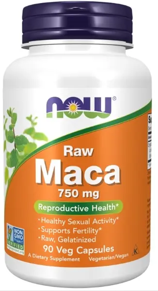 Raw Maca, 750 mg, 90 capsule, Now