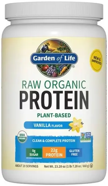 RAW Organic Protein, vanilie, 660 g, Garden of Life