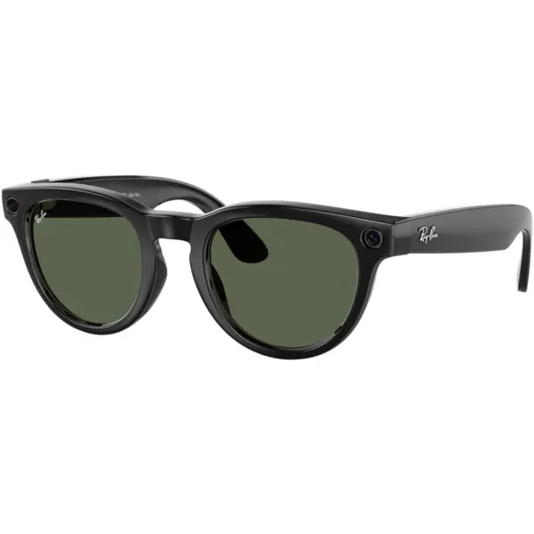 Ray-Ban Ochelari Smart Ray-Ban Meta Headliner, Low Bridge Fit, 32 GB stocare, Camera Foto 12mp, 5 microfoane, difuzoare, Wifi 6, Meta AI, Standard, Verde, Negru-Lucios