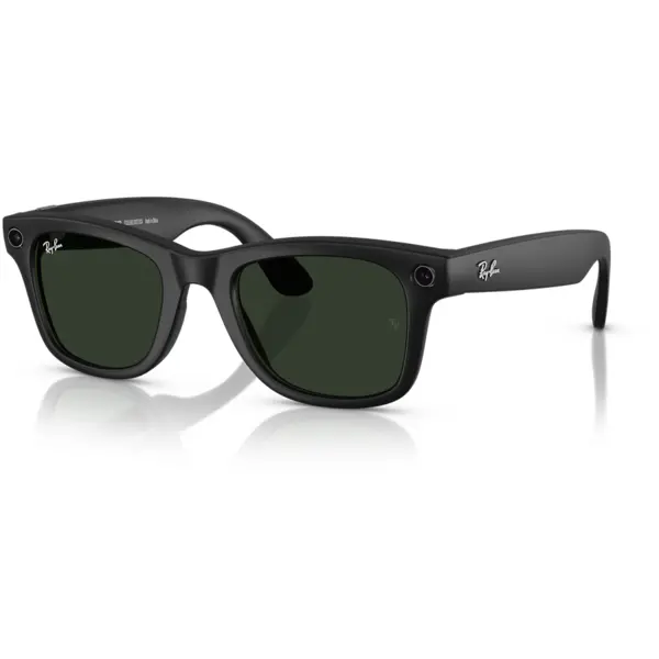 Ray-Ban Ochelari Smart Ray-Ban Meta WAYFARER, Marime M, Negru, 32 GB stocare, Camera Foto 12mp, 5 microfoane, difuzoare, Wifi 6, Meta AI, Standard, Clear-Grafit-Green Transitions, Negru-Mat