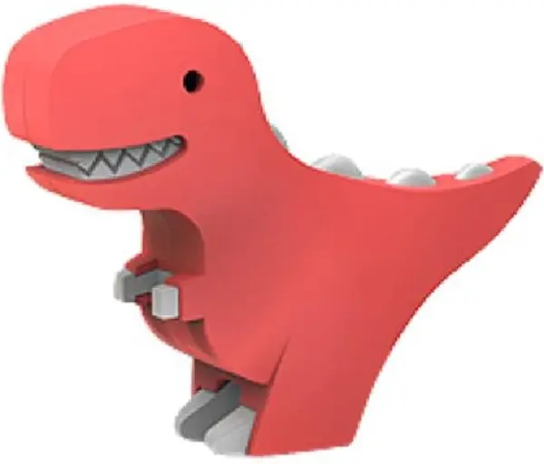 Raya Toys - Set de asamblare magnetică pentru dinozauri, roșu