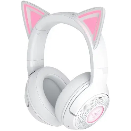 Razer Casti Gaming Razer Wireless Kraken Kitty V2, Bluetooth, Alb
