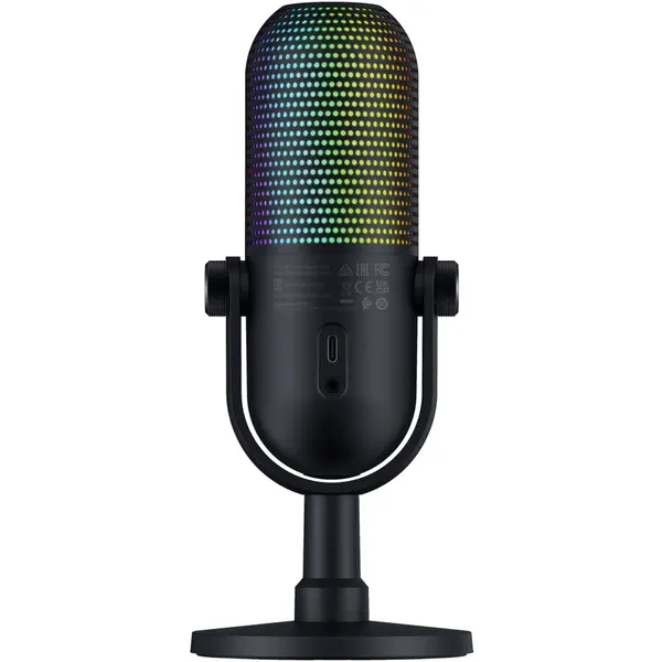 Razer Microfon Razer Seiren V3 Chroma RGB USB, frecventa raspuns 20 Hz -20000 Hz, sensibilitate 34 Db, Negru