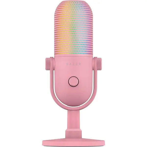 Razer Microfon Razer Seiren V3 Chroma RGB USB, frecventa raspuns 20 Hz - 20000 Hz, sensibilitate 34 Db, Roz