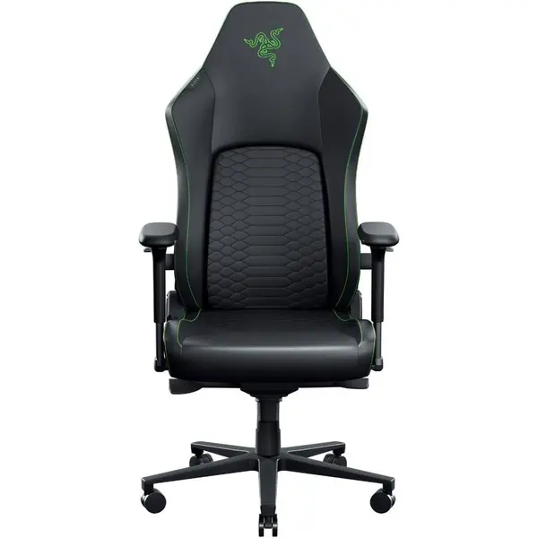 Razer Scaun Gaming Razer Iskur V2 NewGen, Ergonomic, Max 136 kg, Perna din spuma, Sistem HyperFlex, Cotiere 4D, Negru/Verde