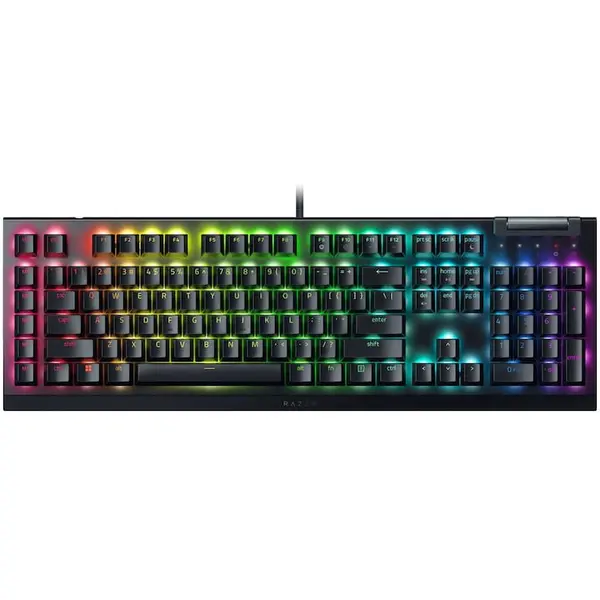 Razer Tastatura mecanica gaming BlackWidow V4 X (Yellow Switch), layout US, taste ABS, layout US, cu 6 butoane customizabile, negru