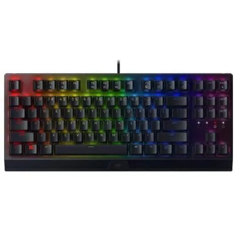 Razer Tastatura Razer Blackwidow V3 TKL Yellow Switch, RGB LED, USB, Negru
