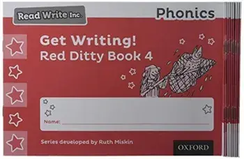 Read Write Inc. Phonics: Get Writing! Red Ditty Book 4 Pack of 10, Paperback/Ruth Miskin