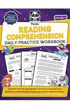 Reading Comprehension Grade 4 Daily Practice Workbook: Common Core 4th Grade Reader Test Prep Activity Resource Nonfiction & Fiction Passages, Summari - Polymath Panda