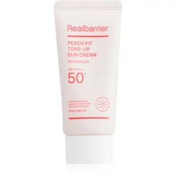 Real Barrier Peach Fit Tone-Up Sun Cream crema de fata cu efect de protectie SPF 50+