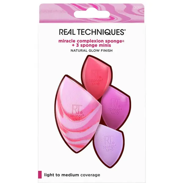 Real Techniques Berry Pop Miracle Complexion Sponge and Mini Sponges Set