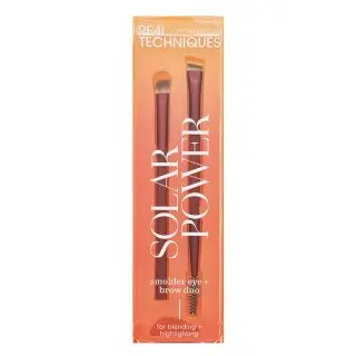 Real Techniques Solar Power Smolder Eye + Brow Duo set perii machiaj pentru ochi