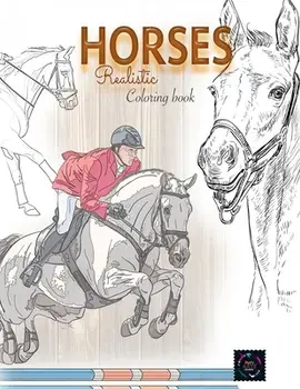 Realistic horses coloring book: adult coloring books animals, Paperback/Happy Arts Coloring