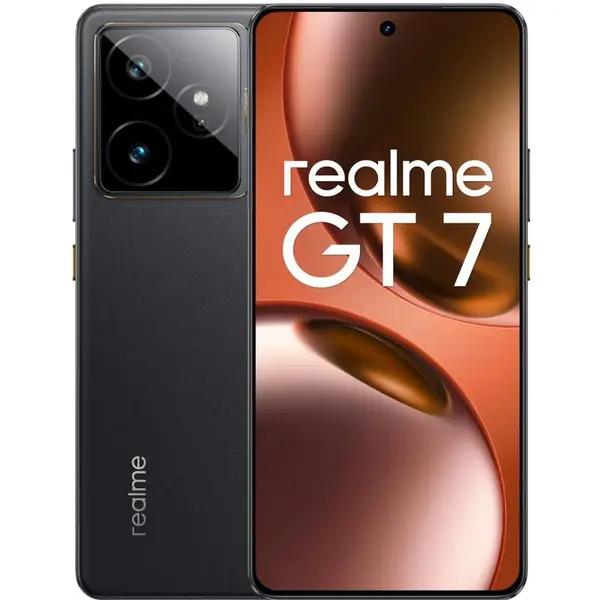 REALME Telefon mobil Realme GT 7, Procesor Mediatek Dimensity 9400e, LTPO AMOLED Capacitive touchscreen 6.78, 12GB RAM, 512GB Flash, Camera Tripla 50+50+8MP, Wi-Fi, 5G, Dual Sim, Android, Negru