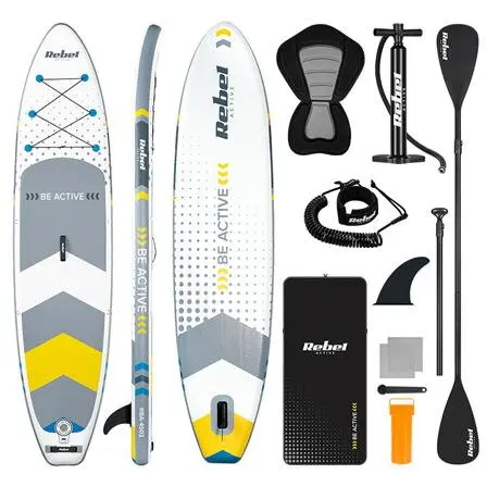 Rebel Set placa gonflabila Stand UP Paddle SUP REBEL ACTIVE RBA-4501-WH, 350 x 81 x 15 cm, Alb