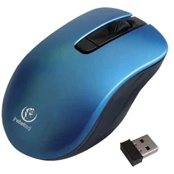Rebeltec Mouse wireless Rebeltec, 1600 DPI, Negru/Albastru