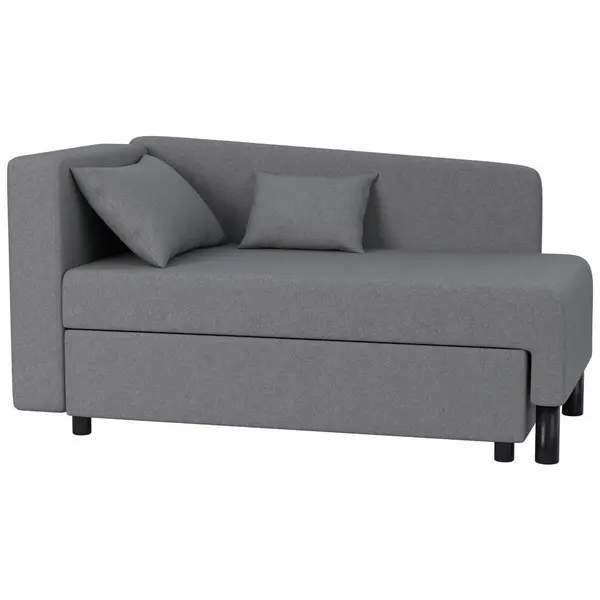 Recamier in textil gri