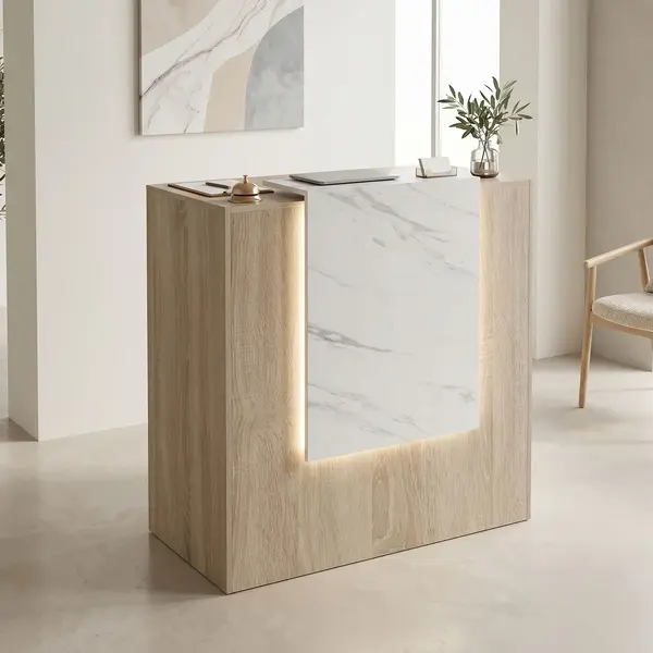 Receptie birou, Zowel, Sonoma, 40x90x110 cm