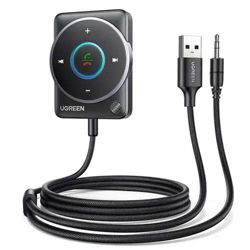 Receptor Bluetooth UGREEN CM723, Jack 3.5mm, USB-A (Negru)