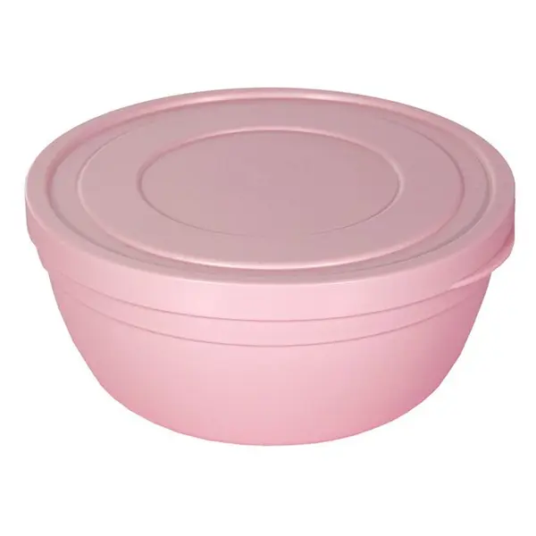 Recipient cu capac pentru alimente,plastic,roz,500 ml